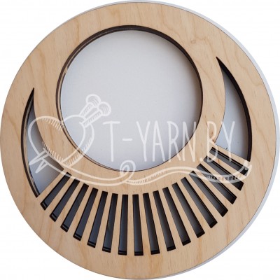 Ручки для сумки, 1 пара, деревянные, Кольцо в Кольце с Лучами, 15 см, цвет Натурал